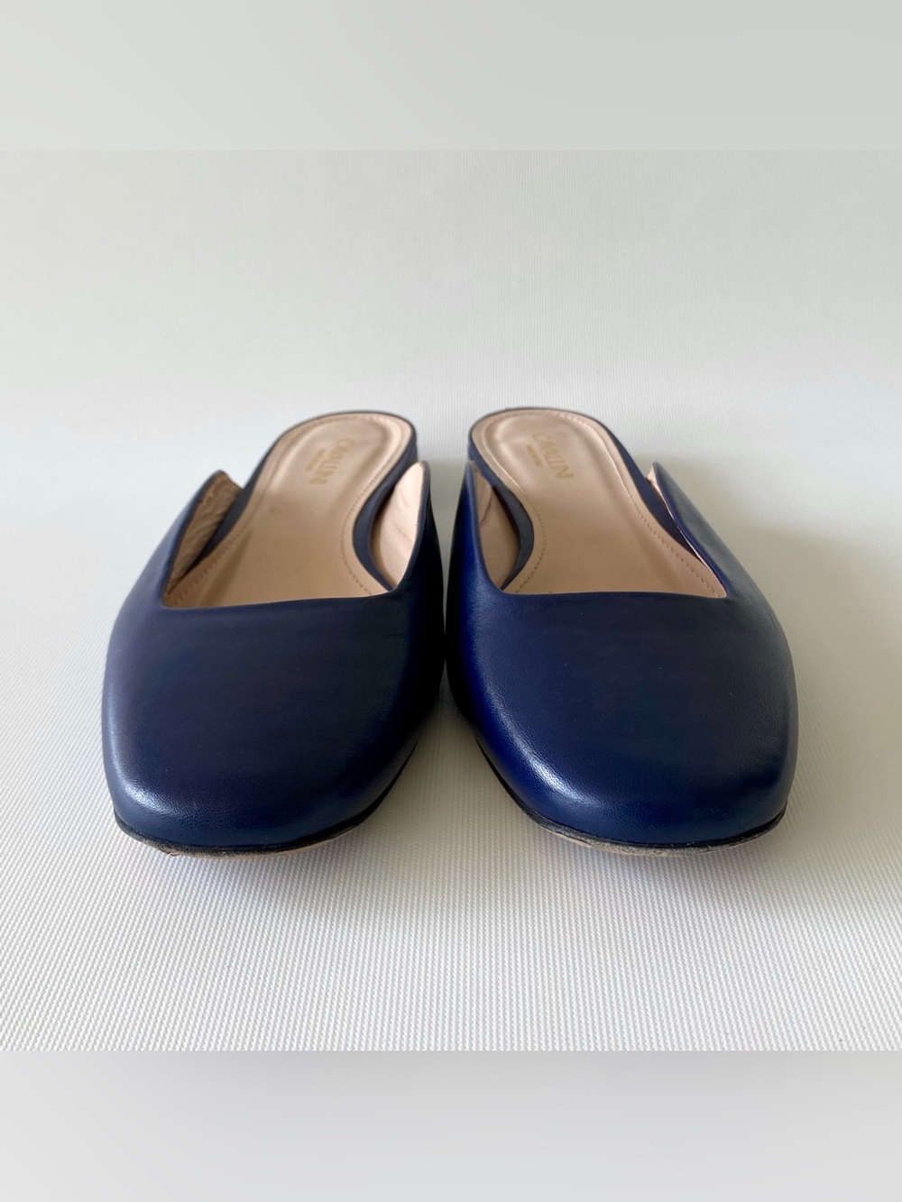 Cavallini blue leather slip-on mule shoes. 💙 - Picture 3 of 7